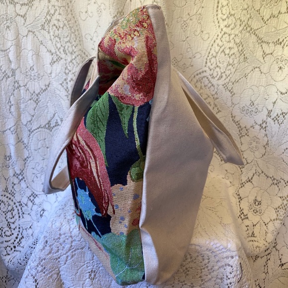 Flamingo Tropical Paradise Canvas Tote Bag - Picture 9 of 12